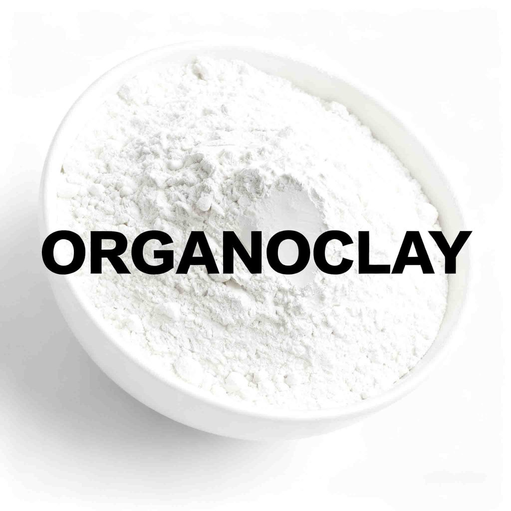 Organic clay for reducing paint syneresis